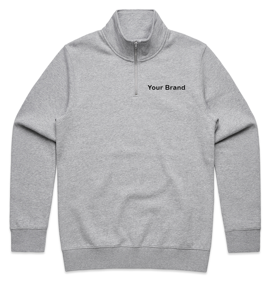 Custom Print Half Zip Crewneck Jumper